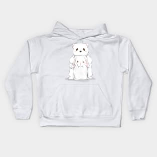 Bear Rabbit Spooning Kids Hoodie